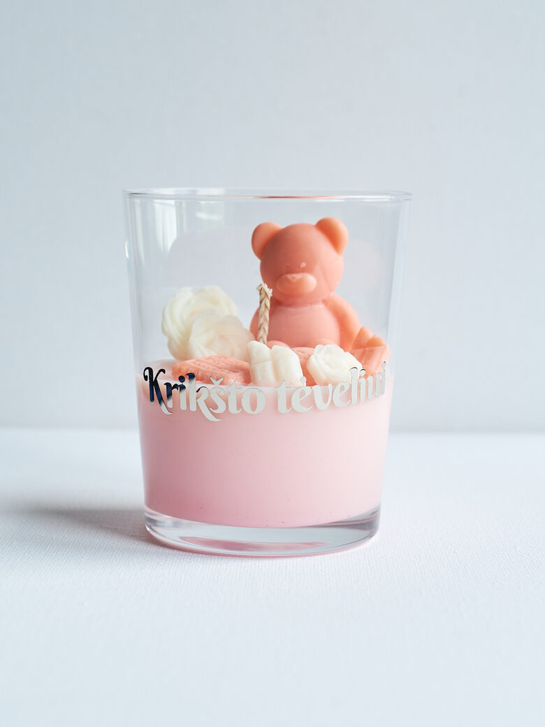 Dovana krikšto tėčiui | Rankų darbo žvakė su pasirinktu aromatu